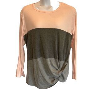 Twist knot long sleeve tunic tee size 2XL